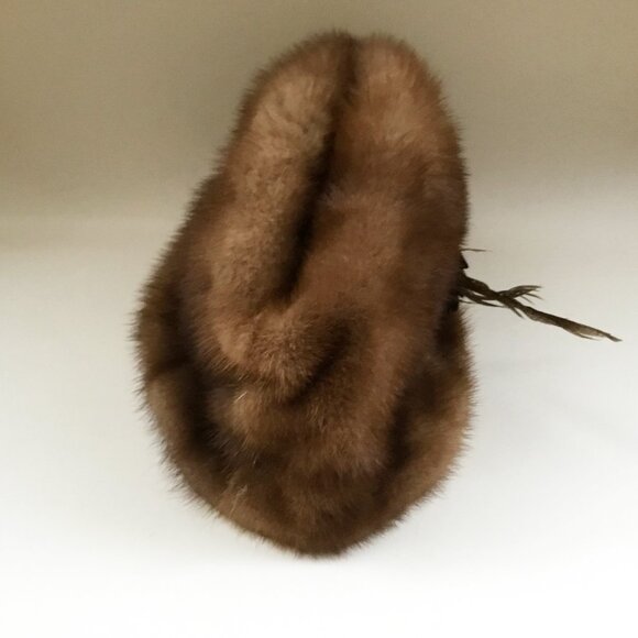 Vintage Aladino Stefani Vincent & Bill Brown Fur Feather Winter Hat - Picture 8 of 9